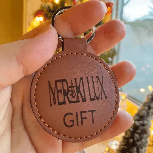 21 Llaveros de cuero redondo personalizados